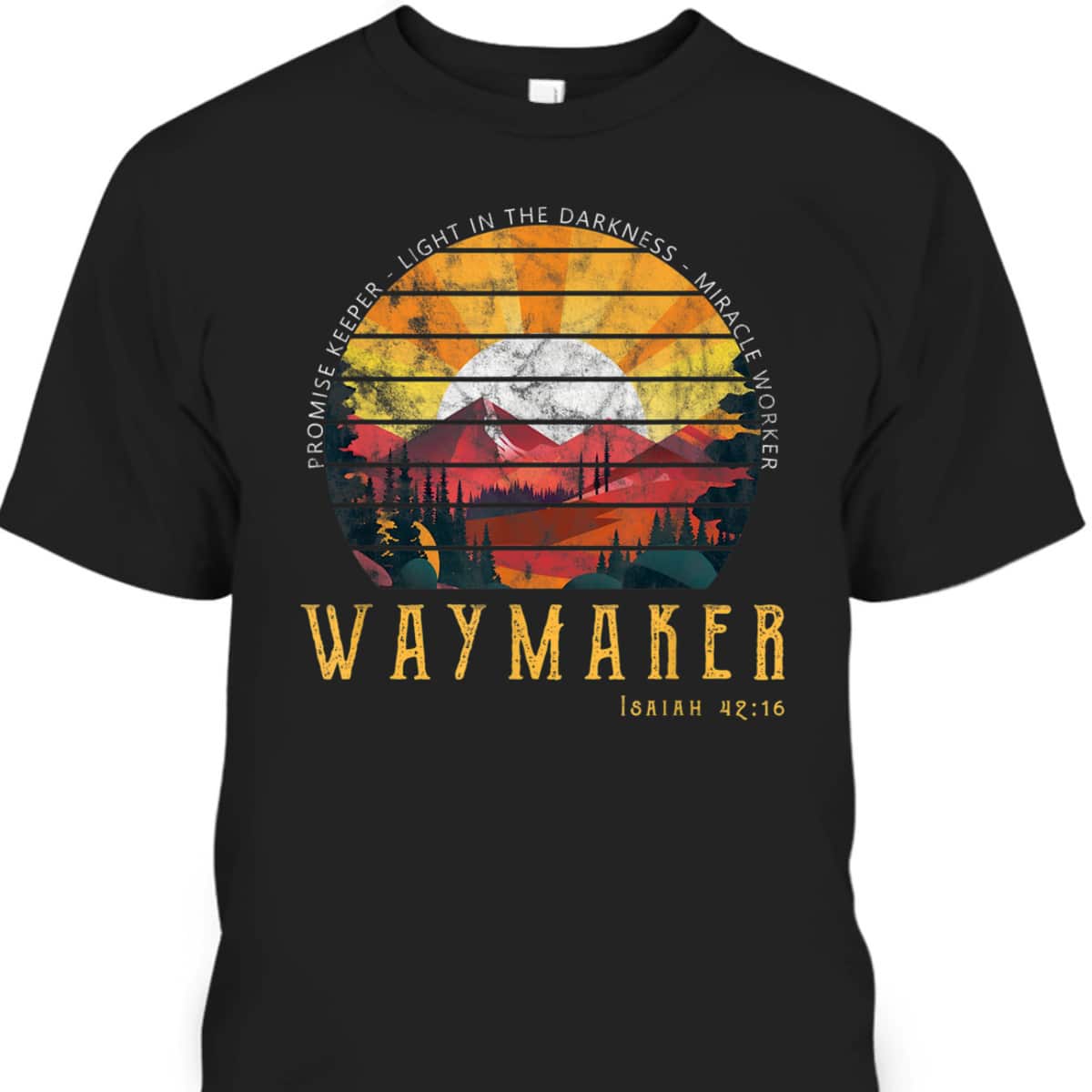 Retro Vintage Waymaker T-Shirt Promise Keeper Miracle Worker Christian