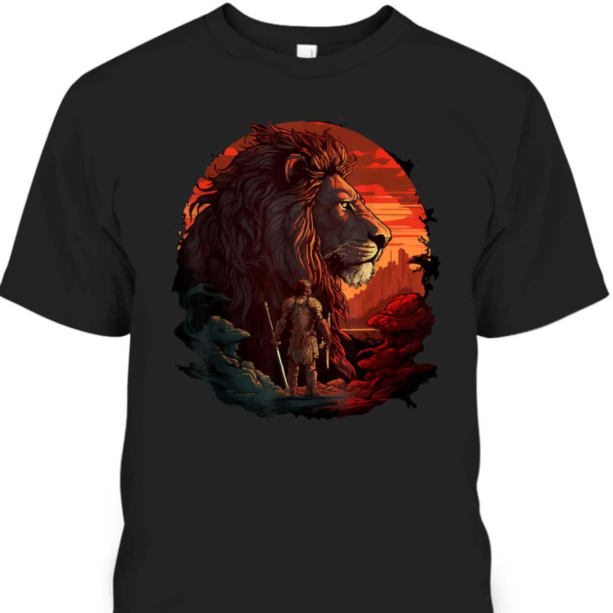 Lion Of Judah Christian Armor Of God T-Shirt Religious Fathers Day Gift
