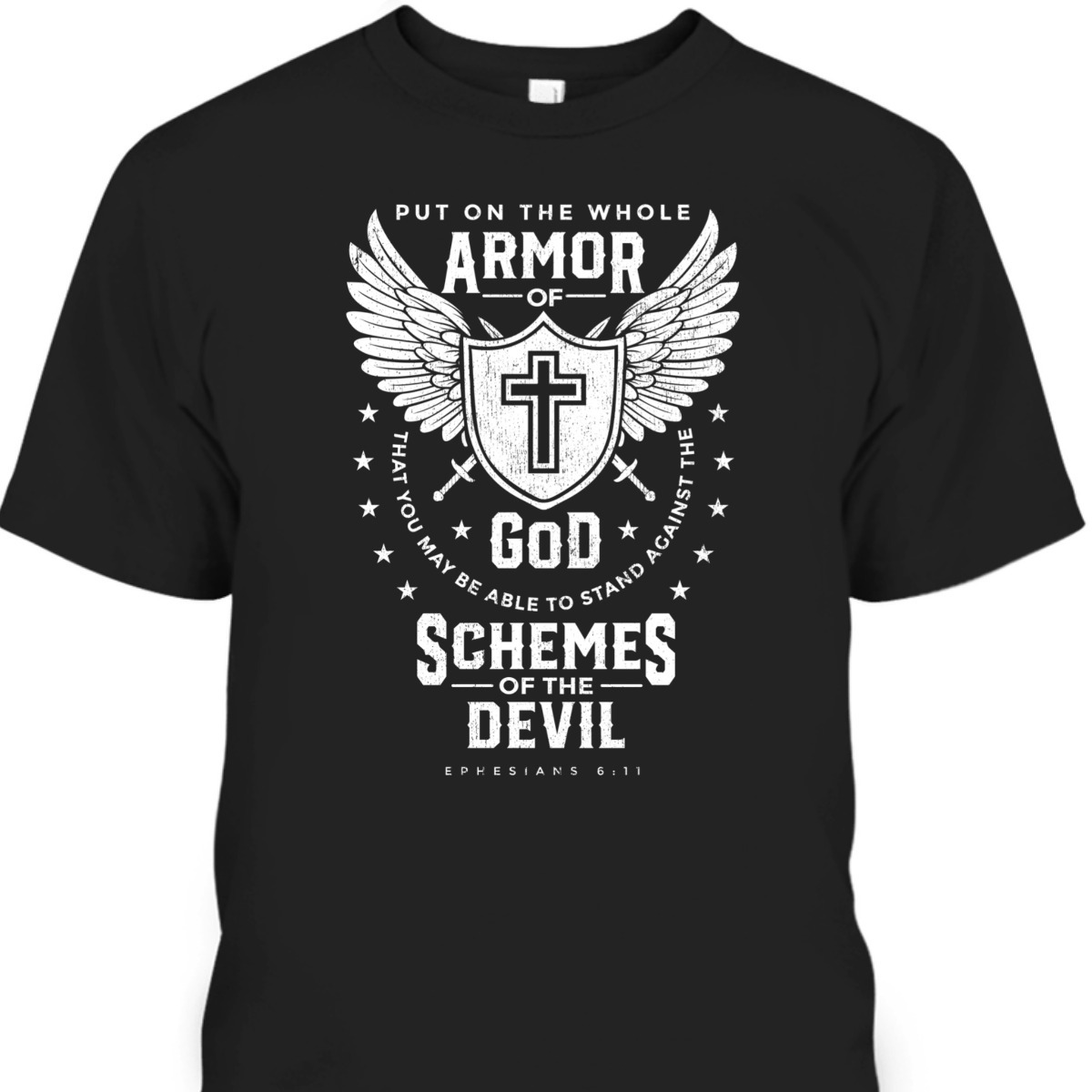 Bible Verse T-Shirt Armor Of God Religious Christian Gift For Believers