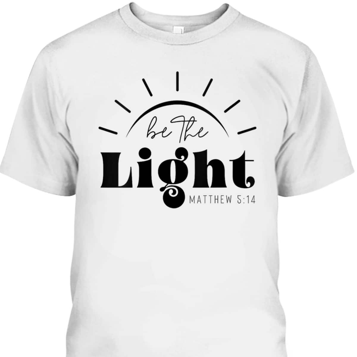 Vintage Be The Light Sunset Minimalist T-Shirt Religious Gift