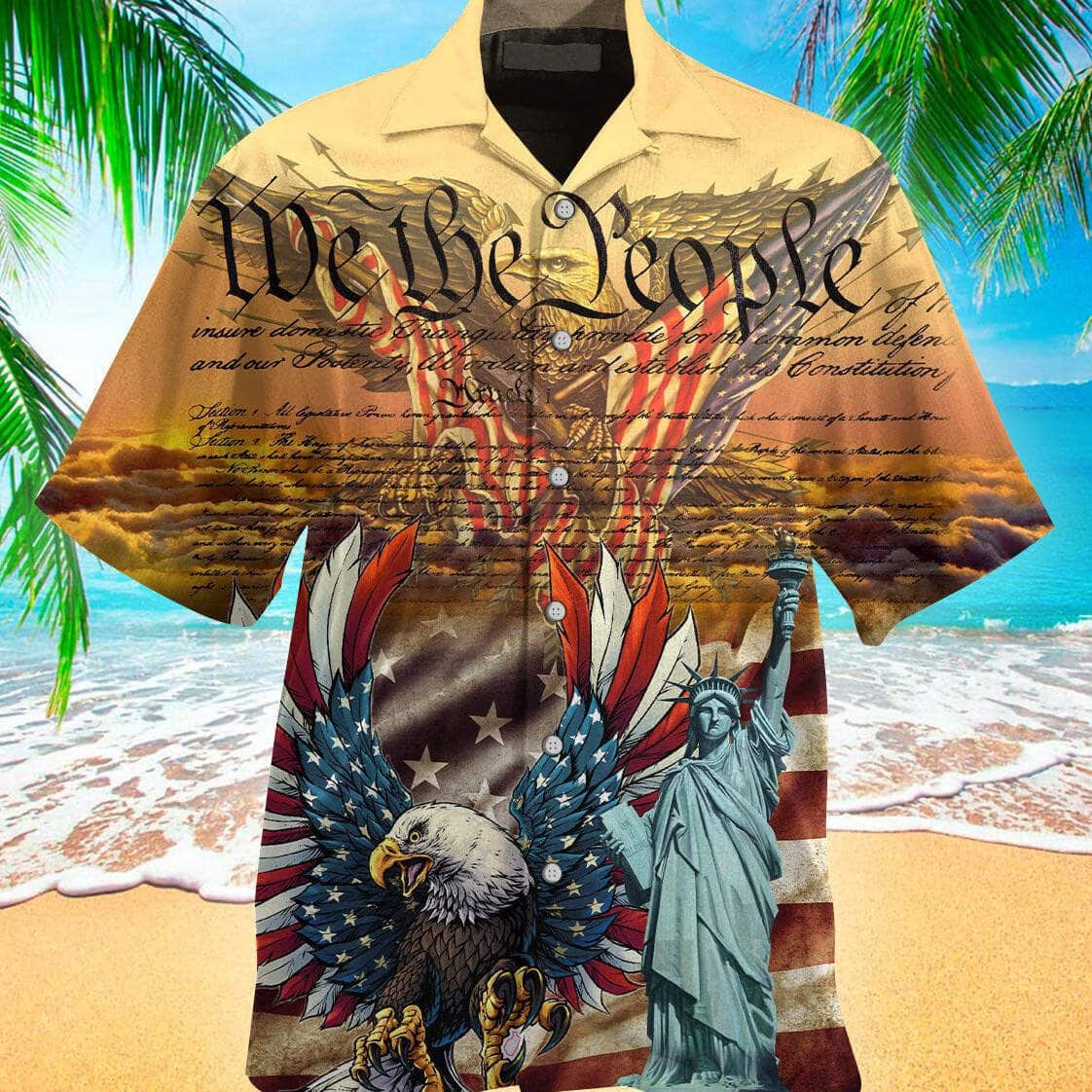 4th Of July Christian Hawaiian Shirt Patriotism American Eagle Christian Gift For Christians