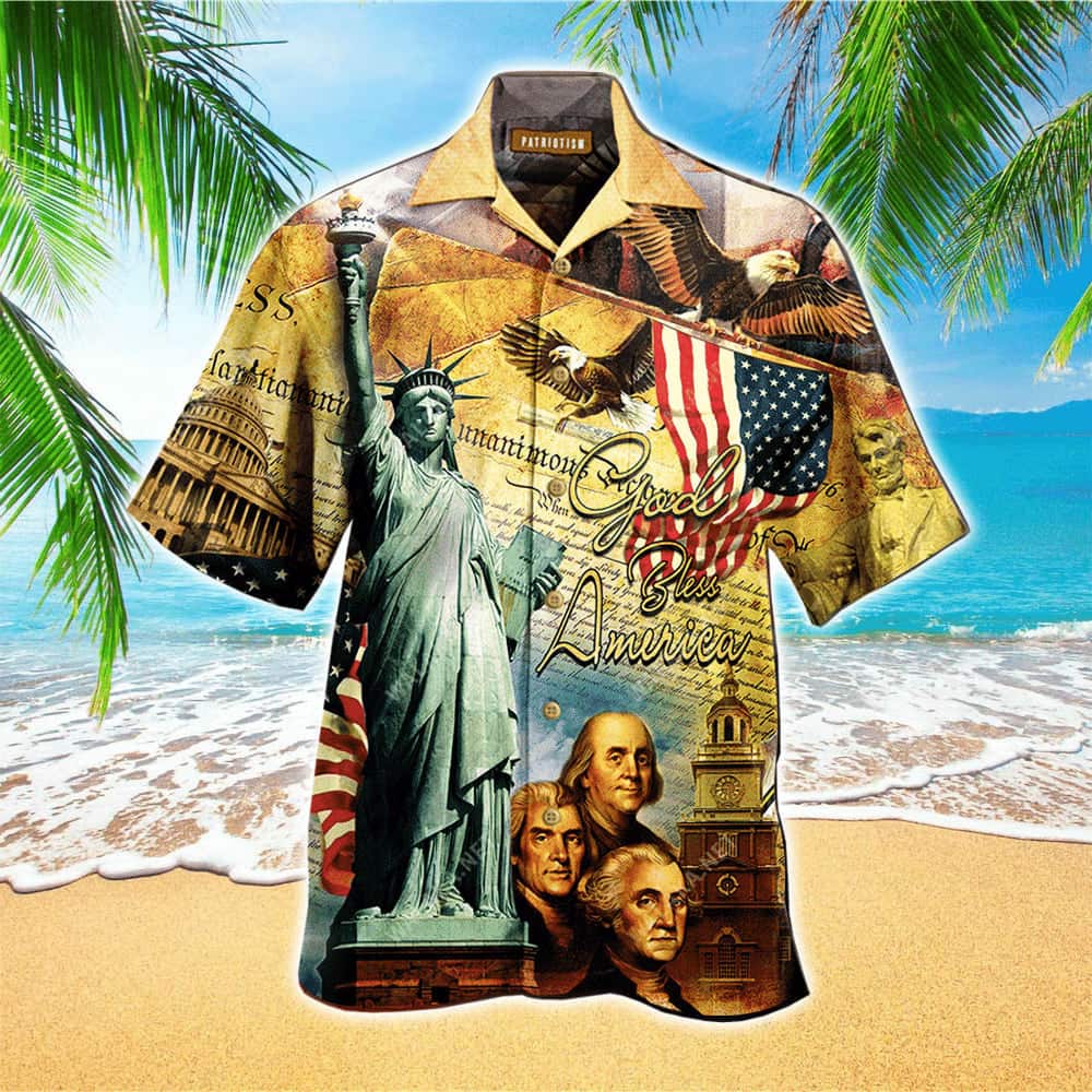 4th Of July Independence Day Christian Hawaiian Shirt God Bless America