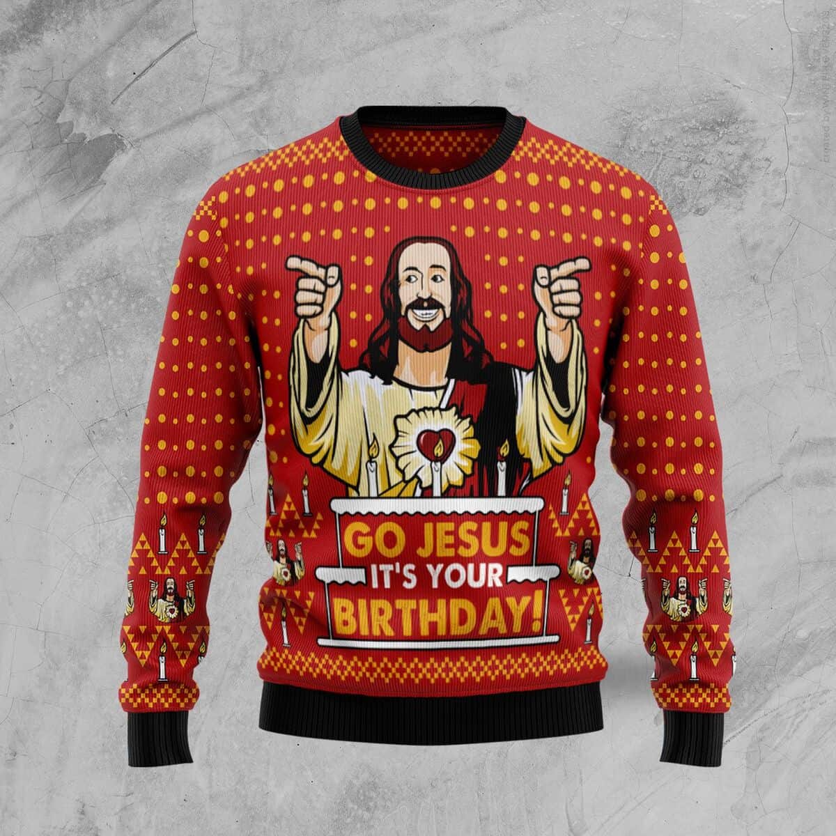 Jesus’s Birthday Ugly Christmas Ugly Christmas Sweater God Gifts Idea