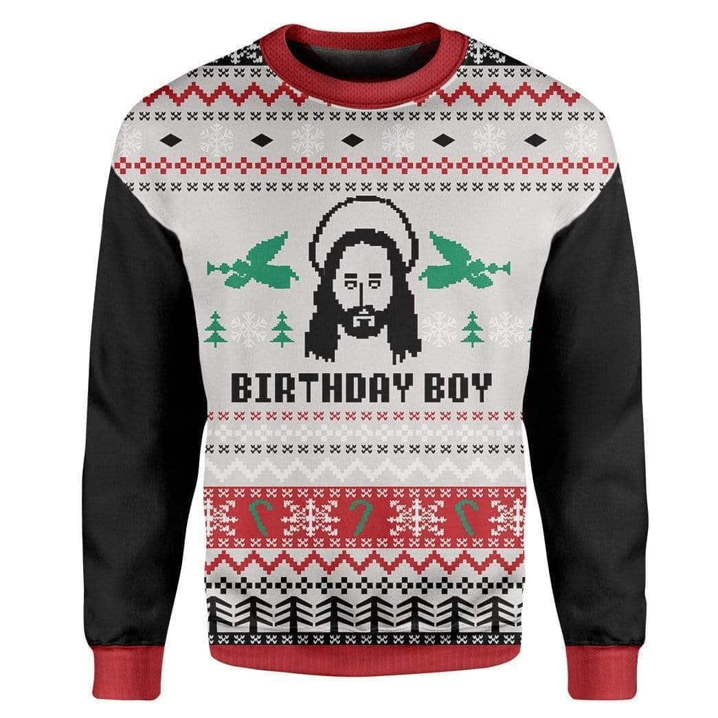 Birthday Boy Christmas Jesus's Birthday Christmas Ugly Ugly Christmas Sweater Gift For Friend