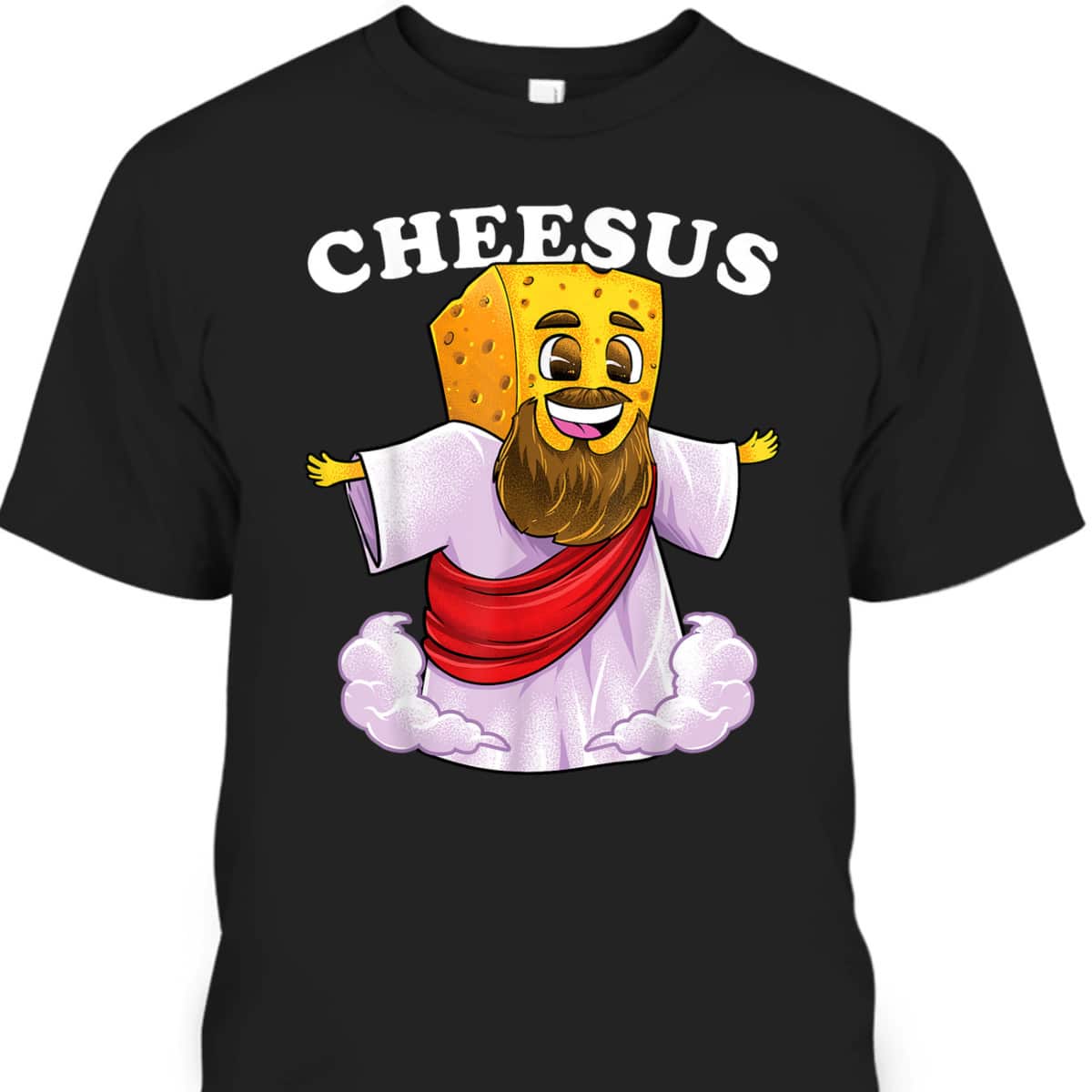 Cheesus Christ Funny Cheese Jesus Christian Pun Christmas T-Shirt