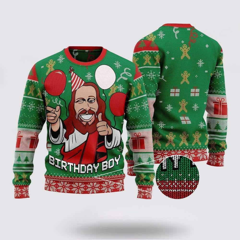 Christian Ugly Christmas Ugly Christmas Sweater Jesus Wished The Birthday Boy Religious Christmas Gifts