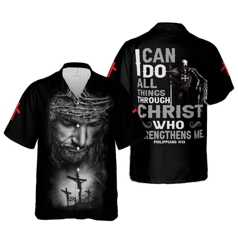 Knight Bible Verse Jesus I Can Do All Things Through Christ Religious Christian Hawaiian Shirt