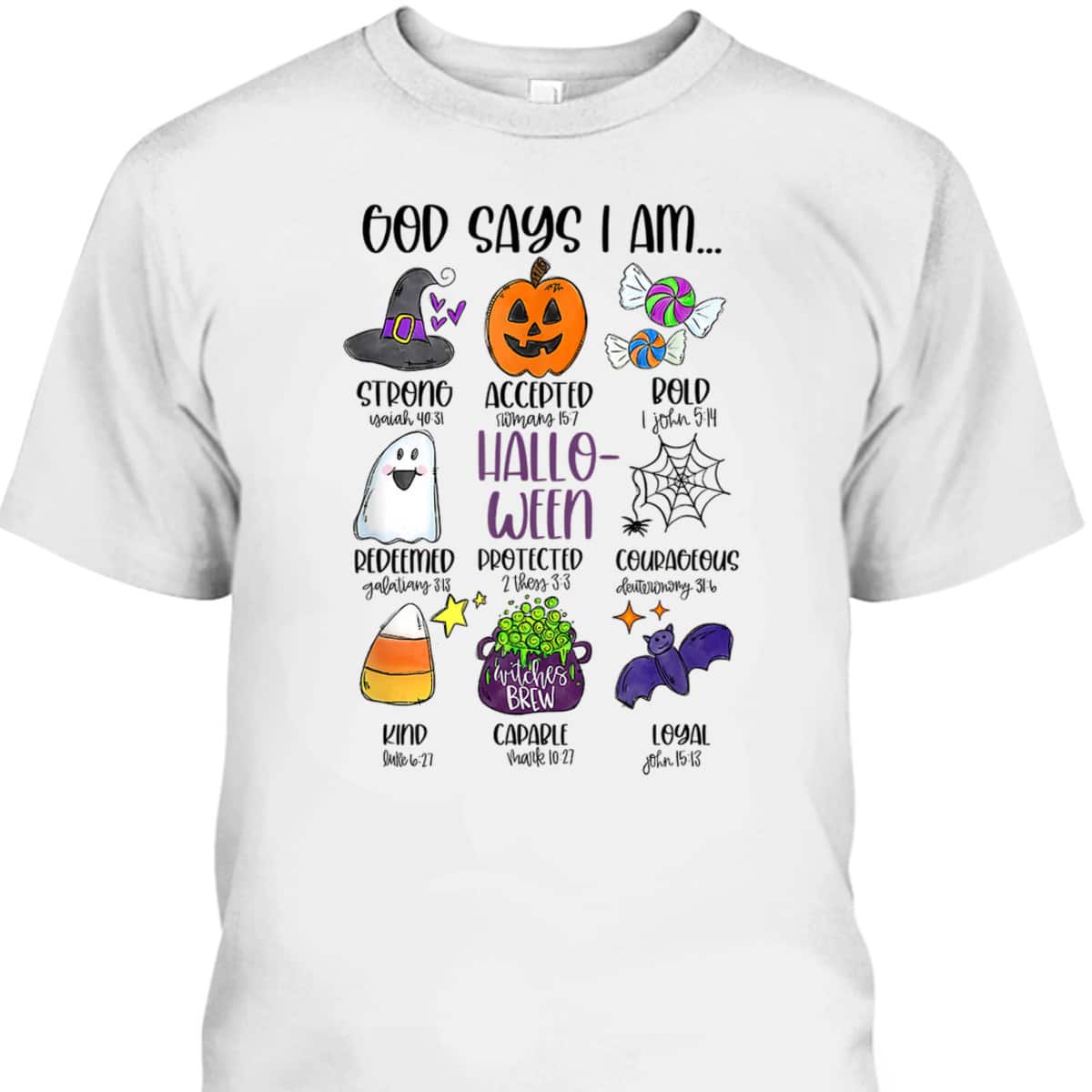 God Says I Am Halloween Christian Jesus Spooky Season T-Shirt