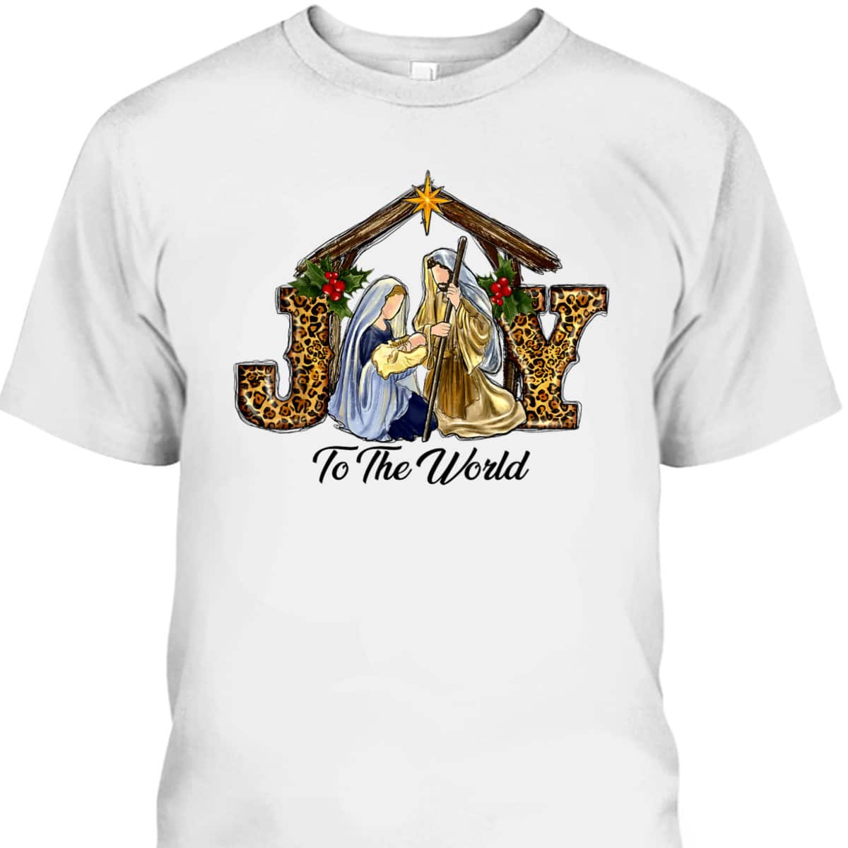 Christmas Joy To The World Baby Jesus Religious Christian T-Shirt