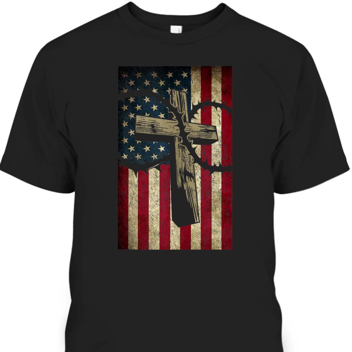 Cool Christian Patriotic New Christianity US Flag T-Shirt