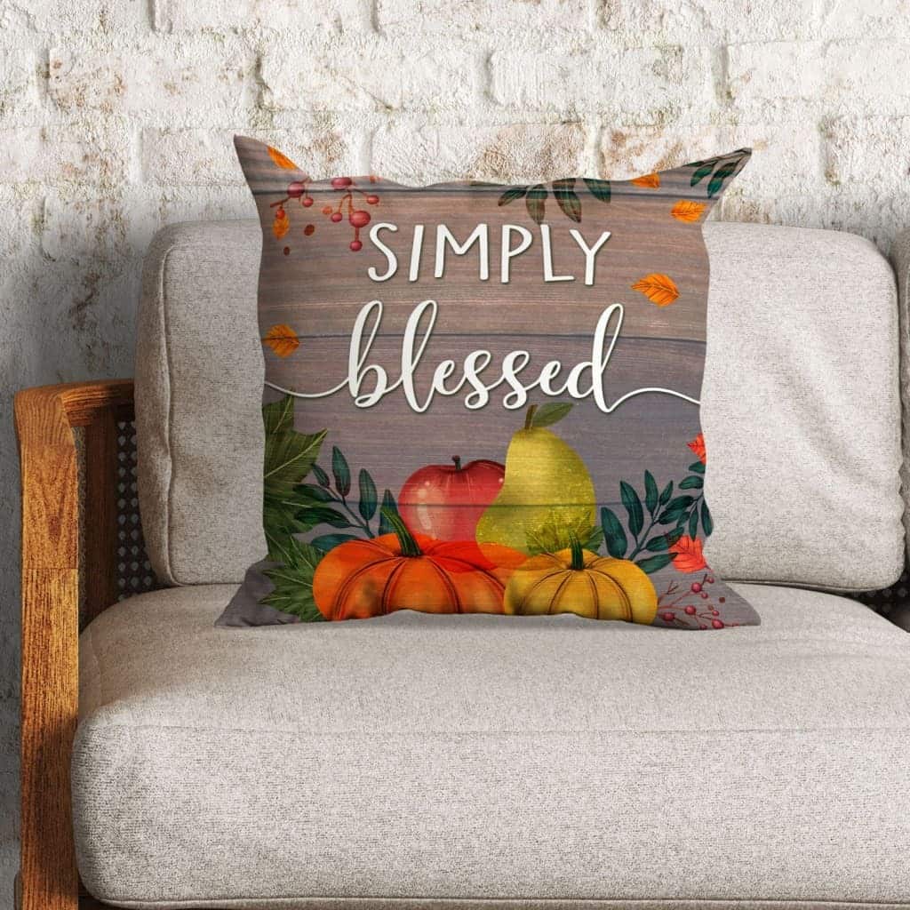 Simply Blessed Christian Religious Faith Pillow