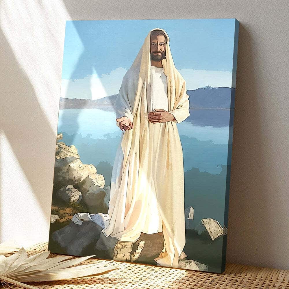 Jesus Painting Jesus Bible Verse Scripture Religious Canvas Print