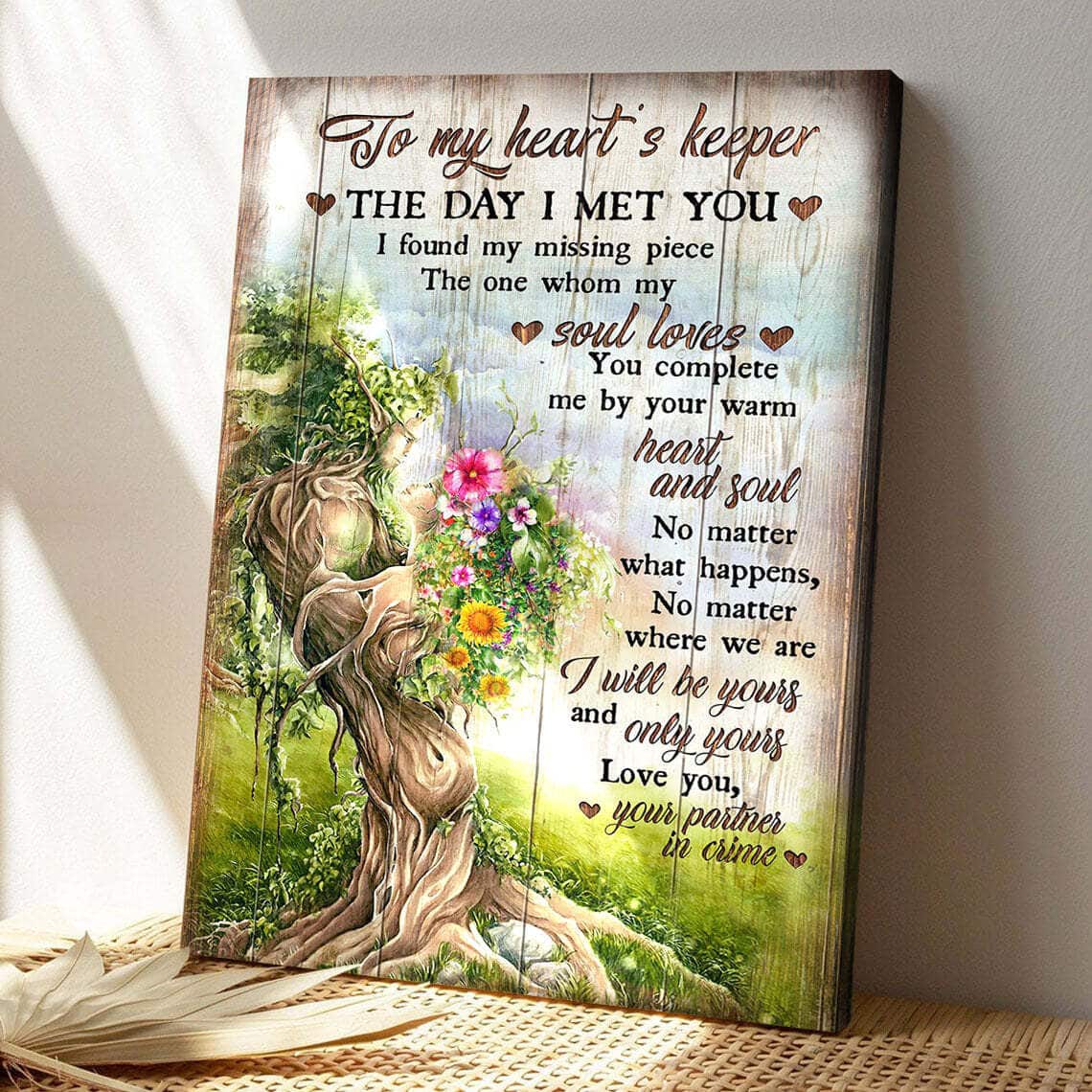 Love Tree To My Love The Day I Met You I Found My Missing Piece Bible Verse Scripture Canvas Print