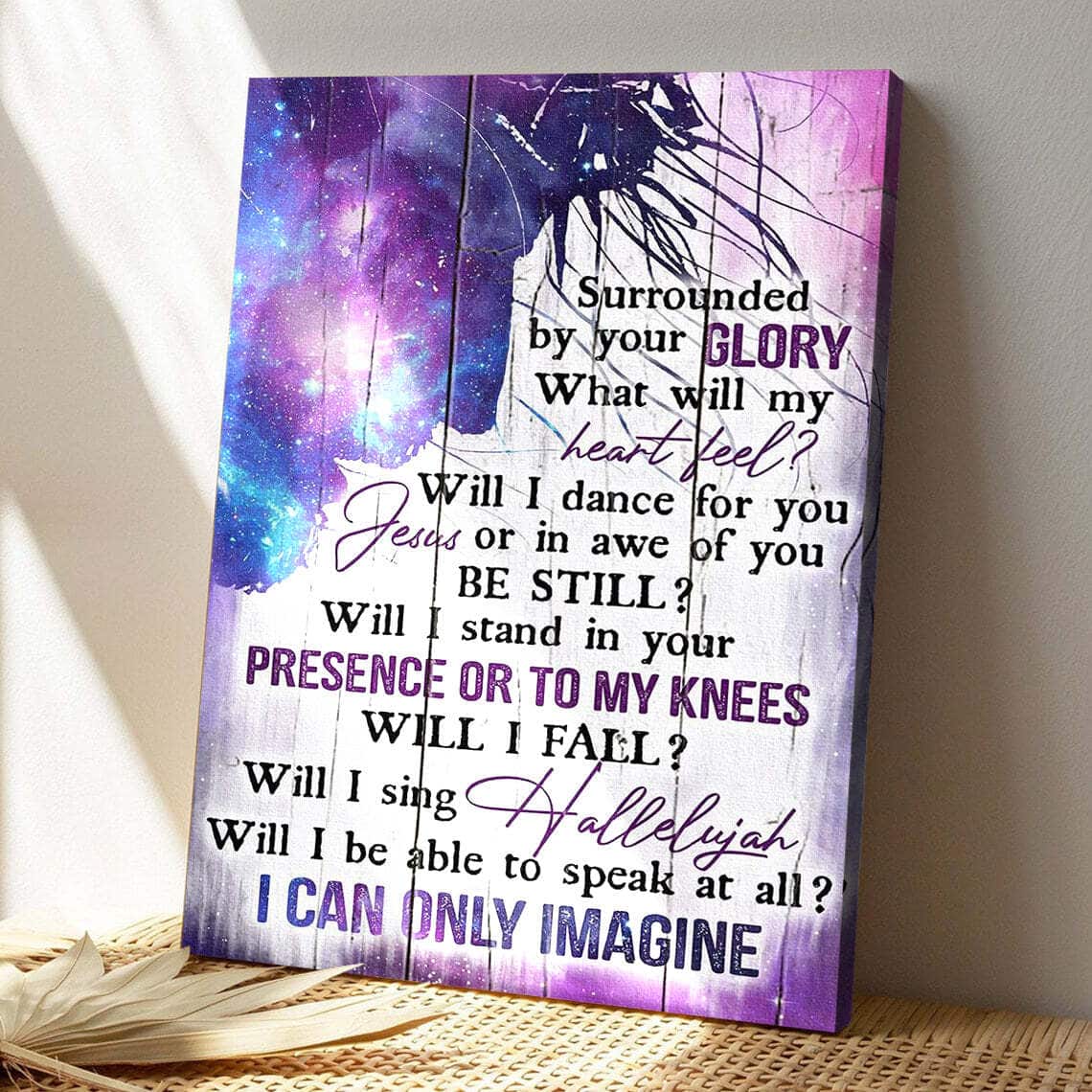 The Beautiful Galaxy I Can Only Imagine Wall Art Bible Verse Scripture Canvas Print