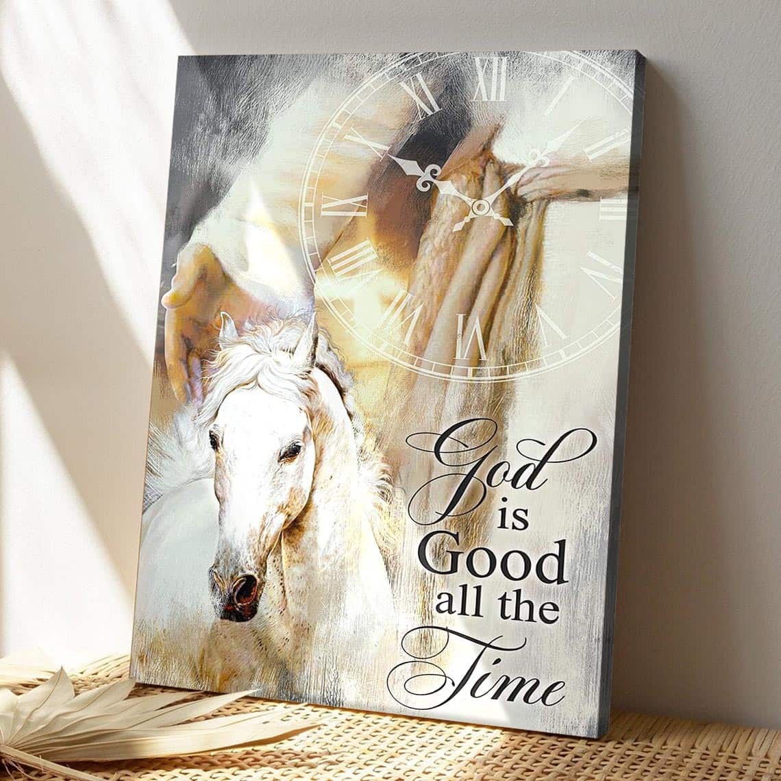 Beautiful Horse God Is Good All The Time Bible Verse Scripture Canvas Print
