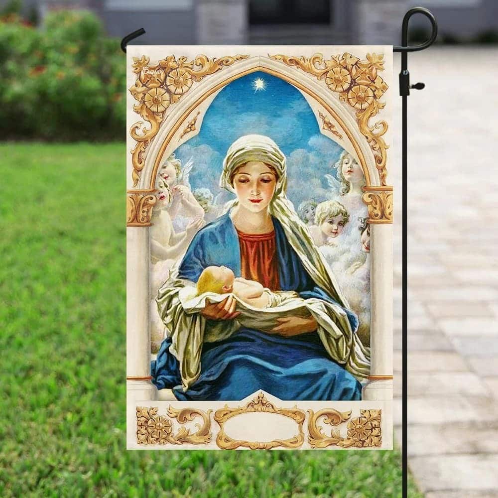 Mary Gives Birth To Jesus Religious Christian Garden Flag
