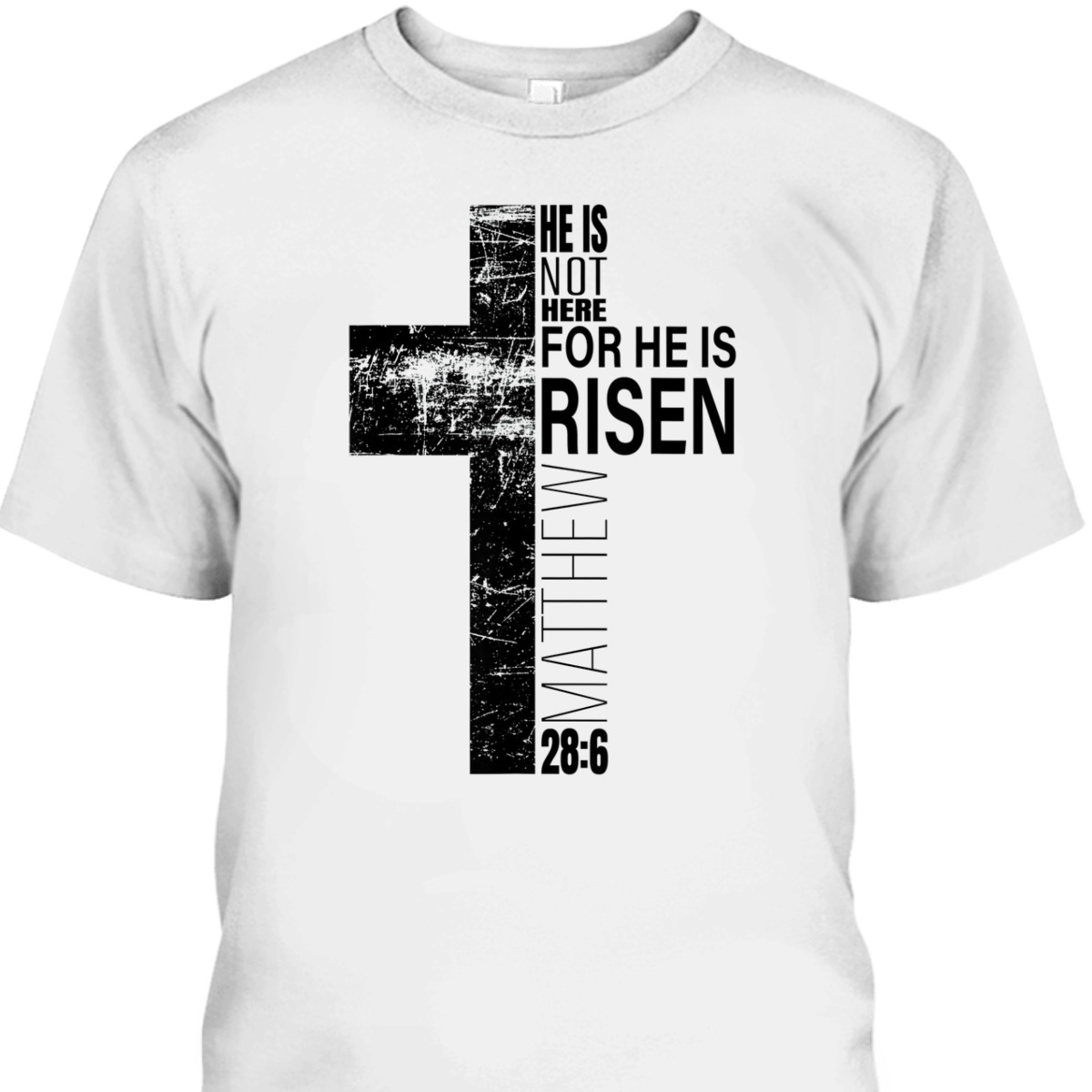 He Is Risen Christian Easter Day T-Shirt Bible Verse Religion Gift