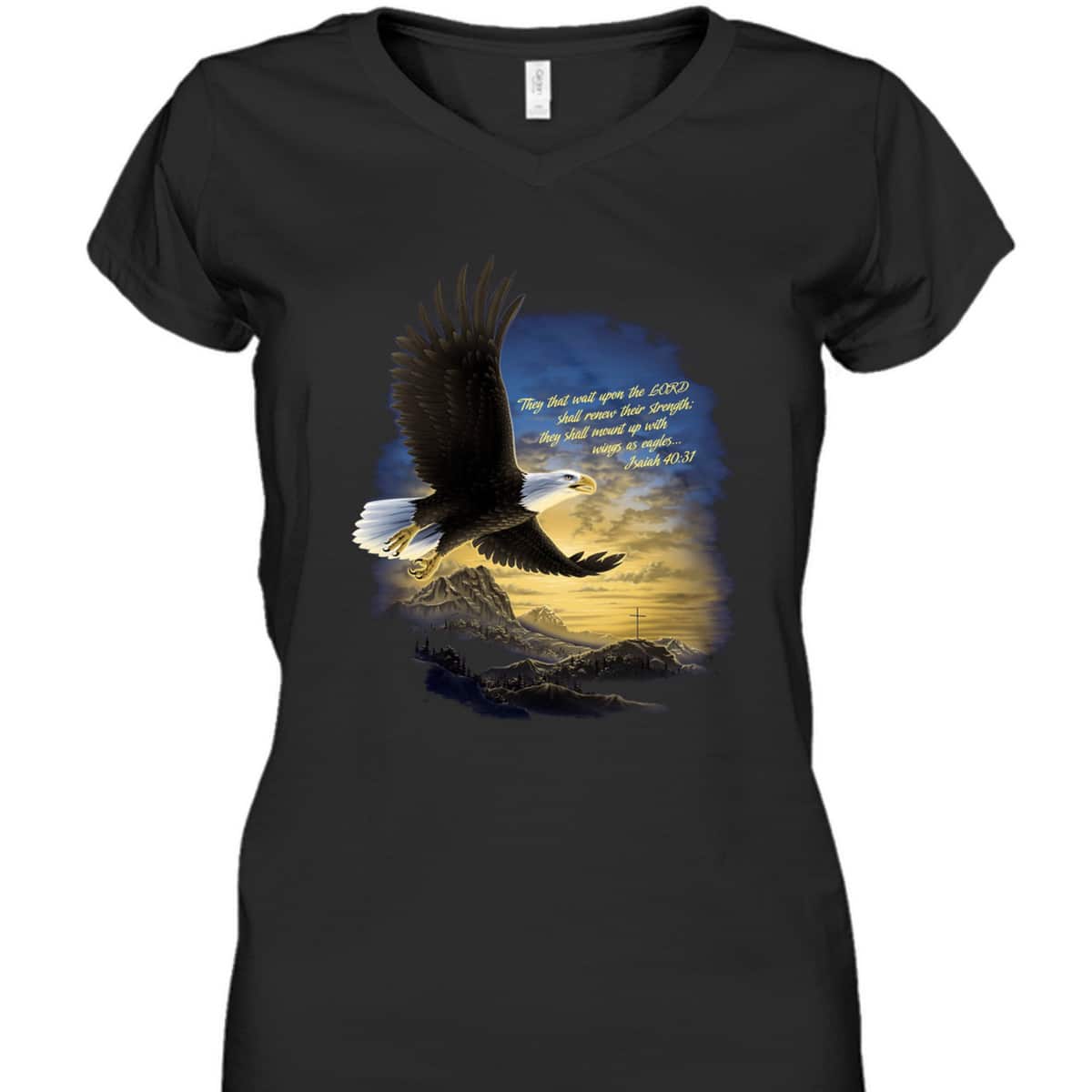 Wings As Eagles Isaiah 40:31 T-Shirt Christian Religion Bible Verse Gift