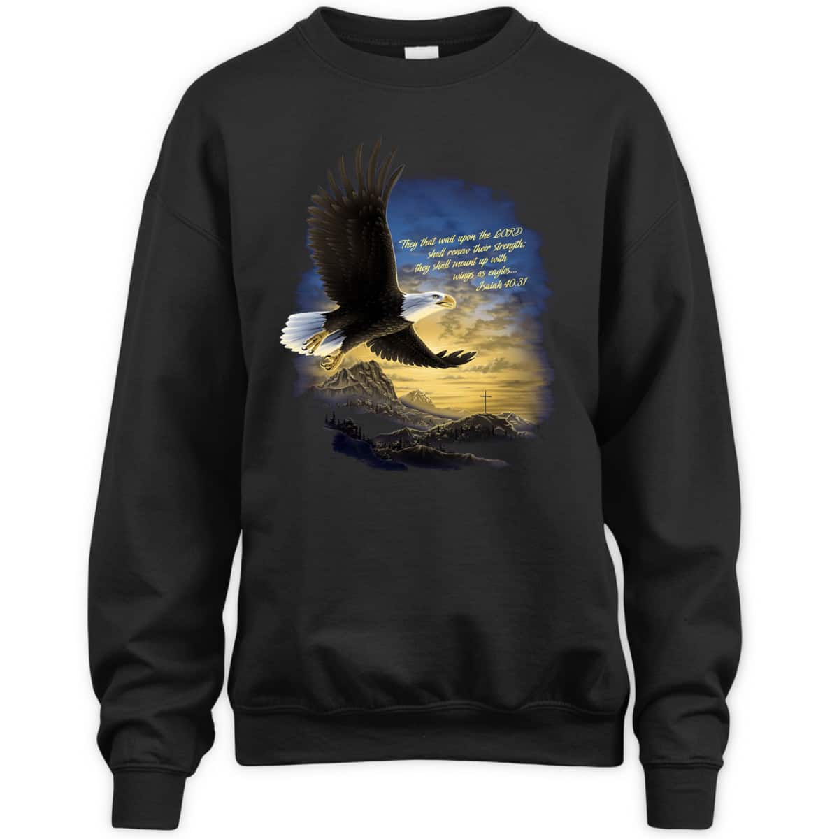 Wings As Eagles Isaiah 40:31 T-Shirt Christian Religion Bible Verse Gift