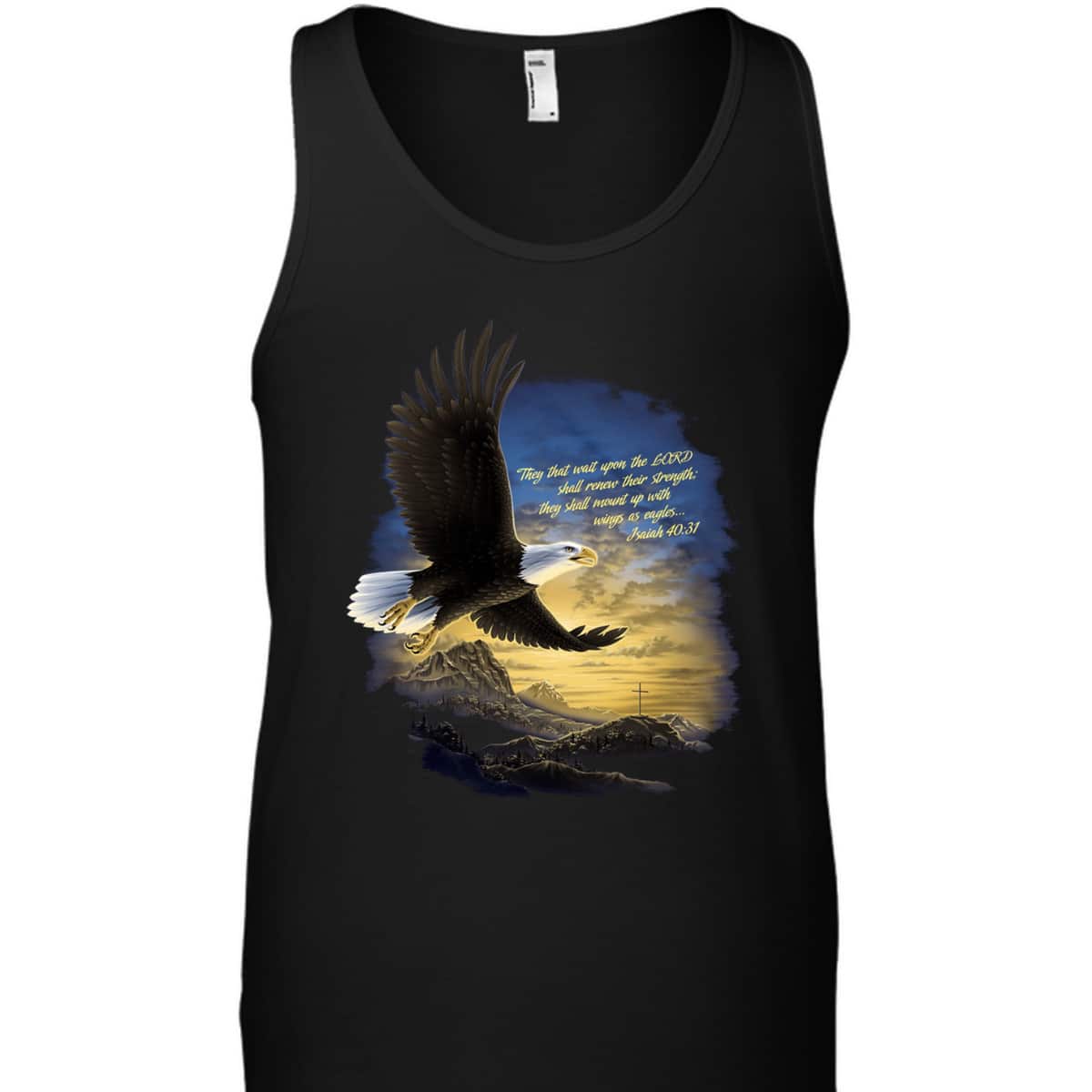Wings As Eagles Isaiah 40:31 T-Shirt Christian Religion Bible Verse Gift