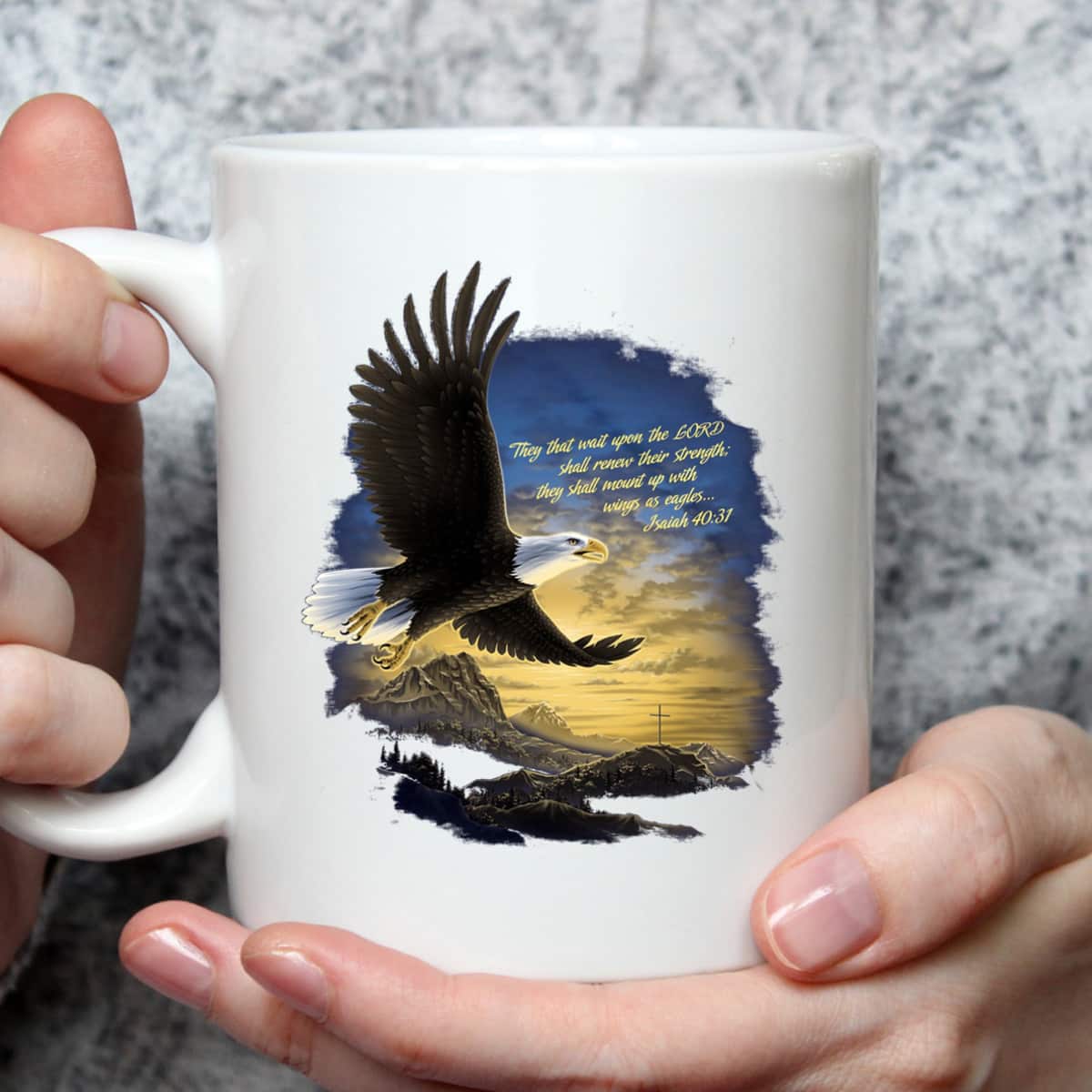 Wings As Eagles Isaiah 40:31 T-Shirt Christian Religion Bible Verse Gift