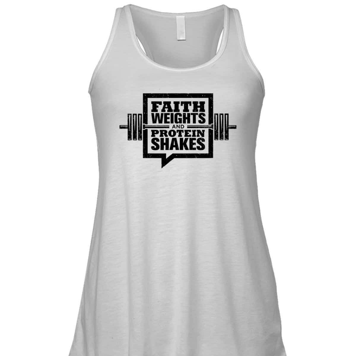 Faith Weights And Protein Shakes T-Shirt Christian Gymer Gift Faith Weights And Protein Shakes T-Shirt Christian Gymer Gift
