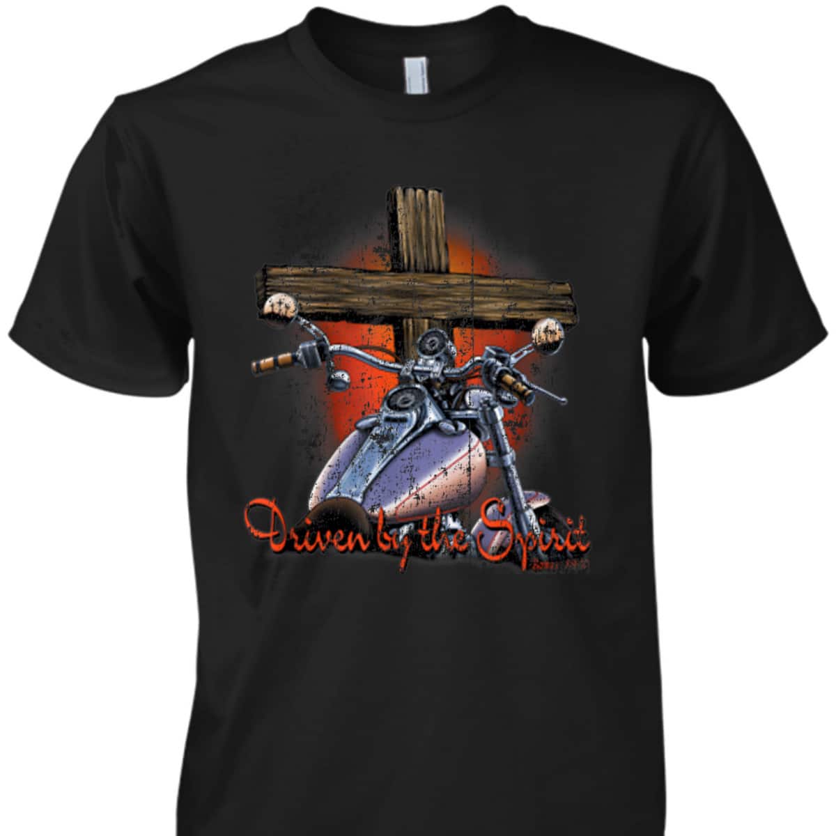 Driven By The Spirit Cool Vintage Christian Biker T-Shirt