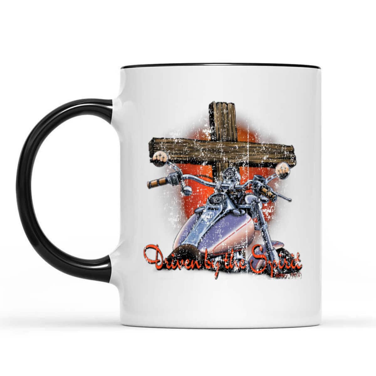 Driven By The Spirit Cool Vintage Christian Biker T-Shirt