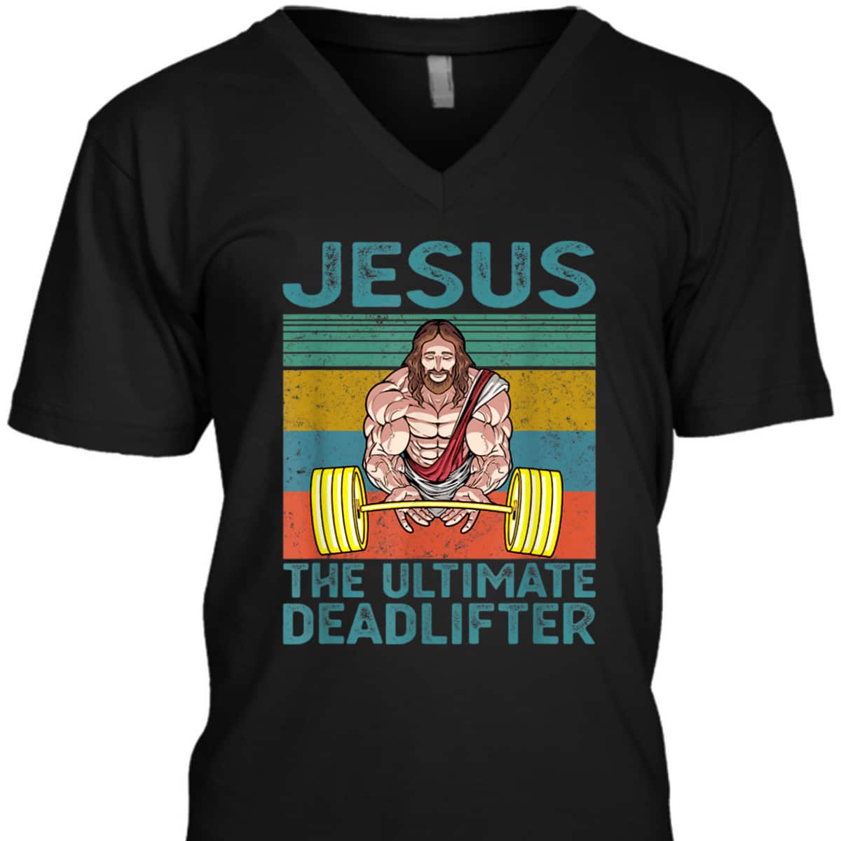 Vintage Funny Christian Gymer T-Shirt Jesus The Ultimate Deadlifter Vintage Funny Christian Gymer T-Shirt Jesus The Ultimate Deadlifter