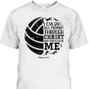 Bible Verse T-Shirt Philippians 4:13 Volleyball Gifts I Can Do All Things Through Christ Bible Verse T-Shirt Philippians 4:13 Volleyball Gifts I Can Do All Things Through Christ