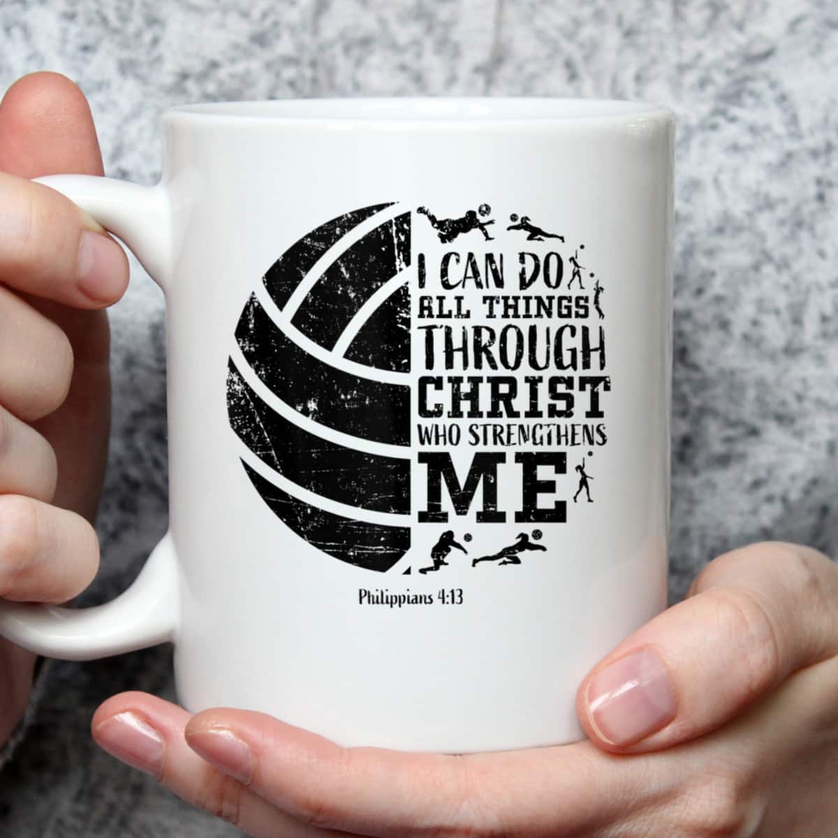 Bible Verse T-Shirt Philippians 4:13 Volleyball Gifts I Can Do All Things Through Christ Bible Verse T-Shirt Philippians 4:13 Volleyball Gifts I Can Do All Things Through Christ