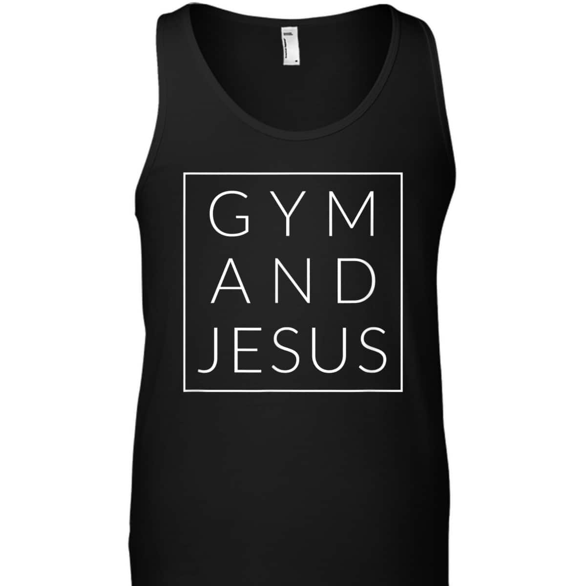 Gym And Jesus Christian Workout T-Shirt Religion Gift
