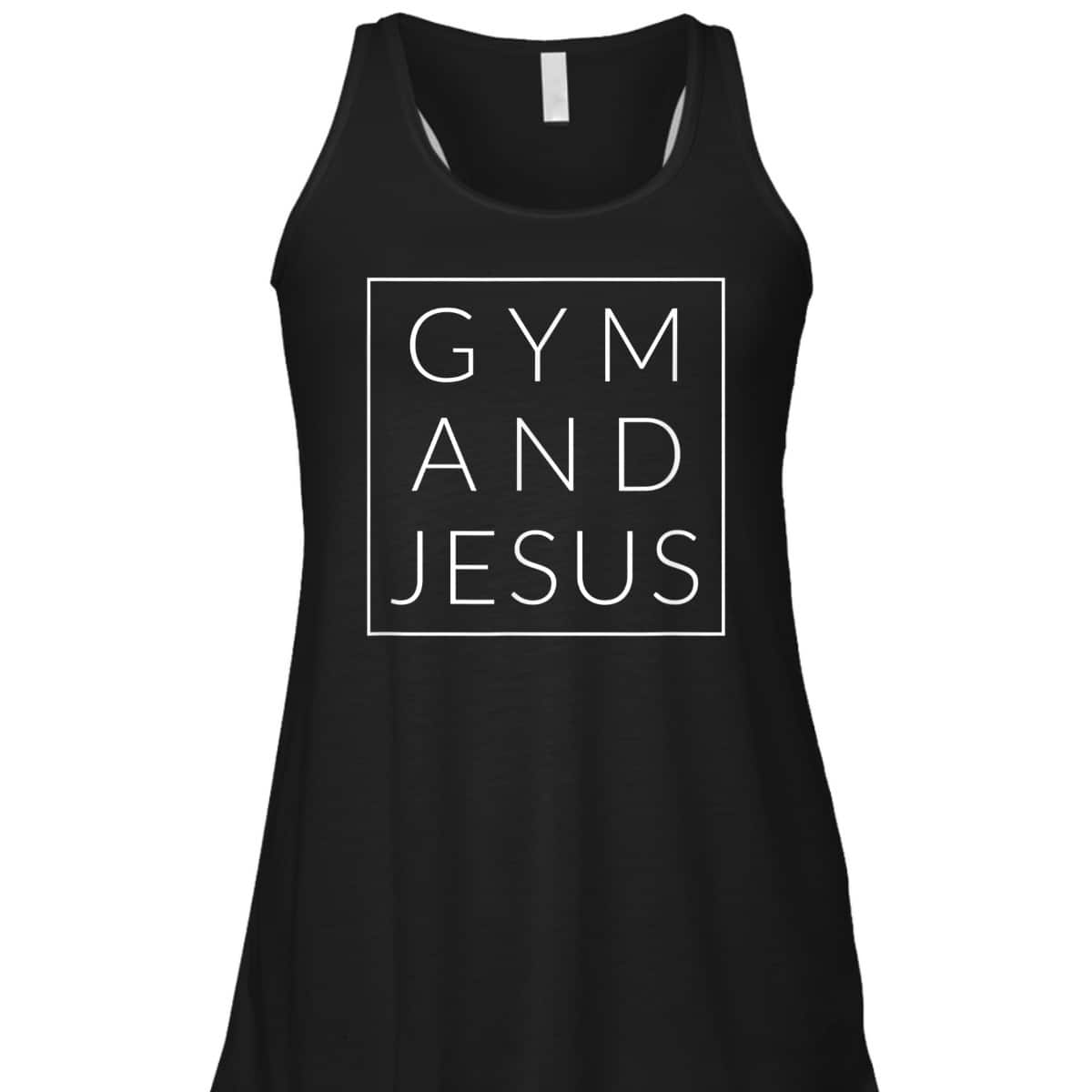Gym And Jesus Christian Workout T-Shirt Religion Gift