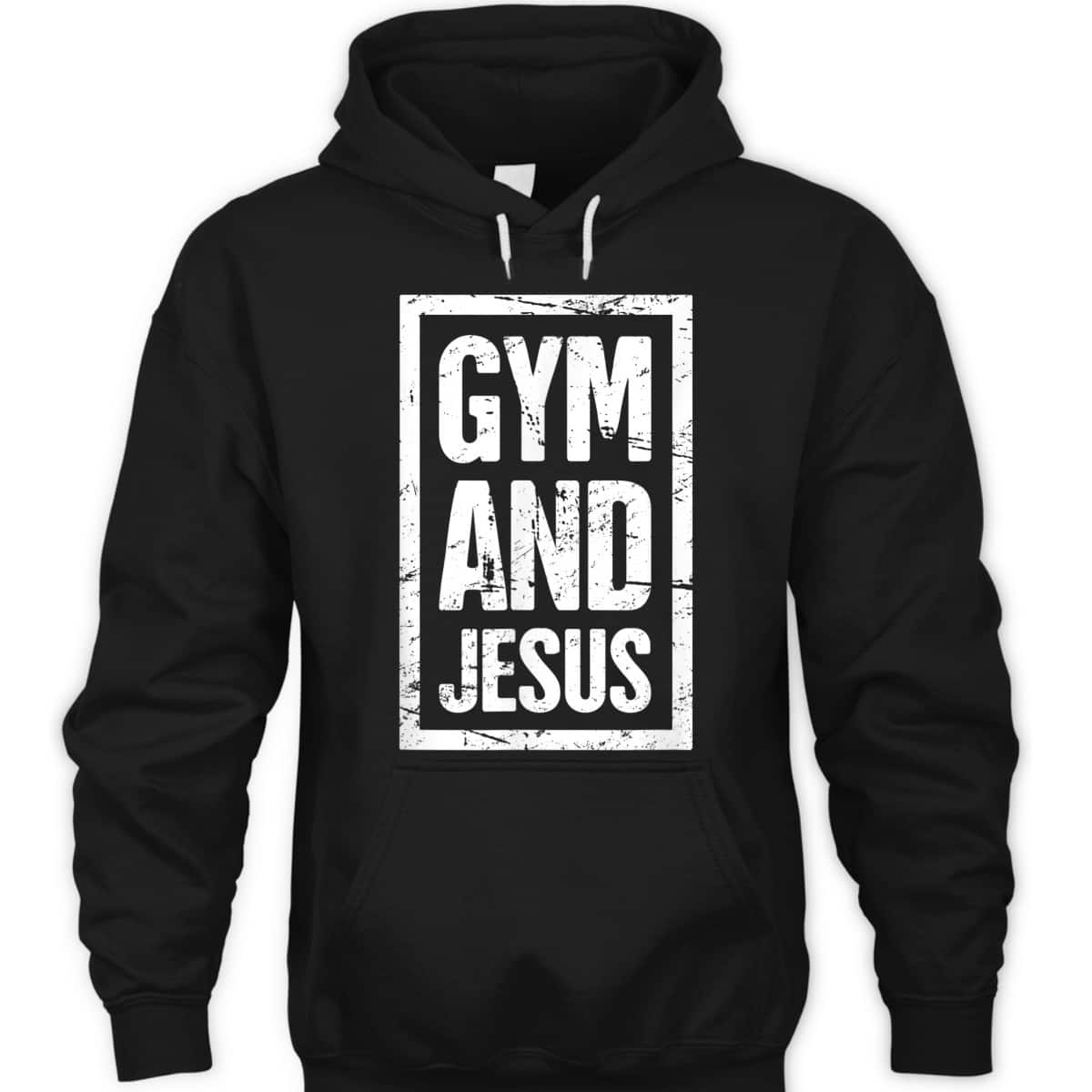 Gym And Jesus T-Shirt Christian Workout Gymer Gift
