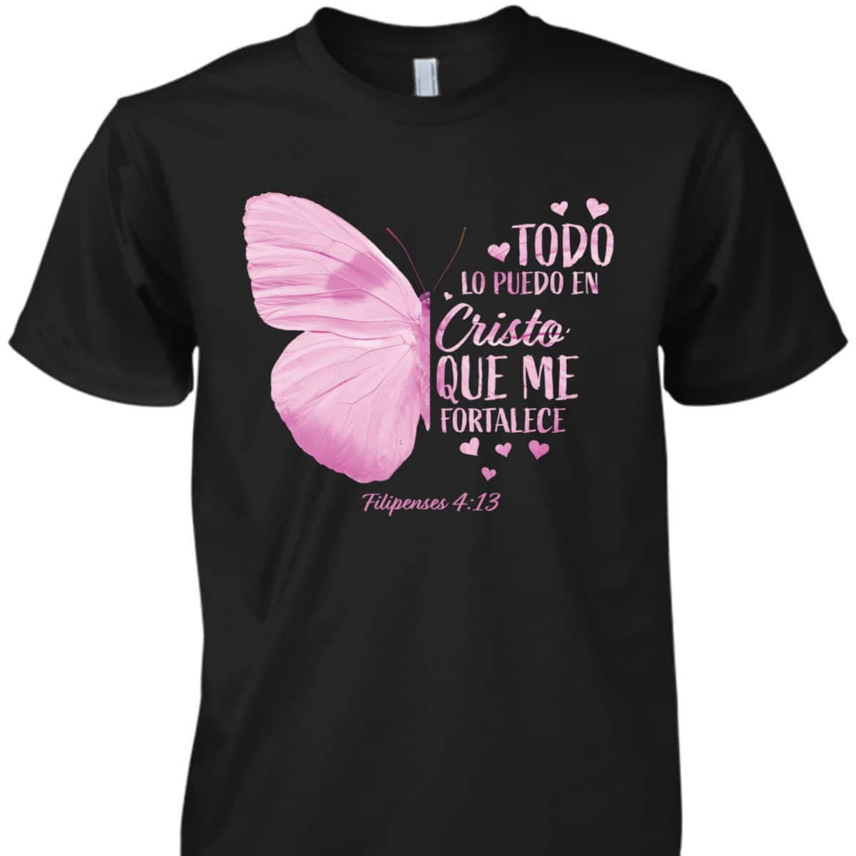 Christian Spanish Bible Verse Religious T-Shirt Filipenses 4:13