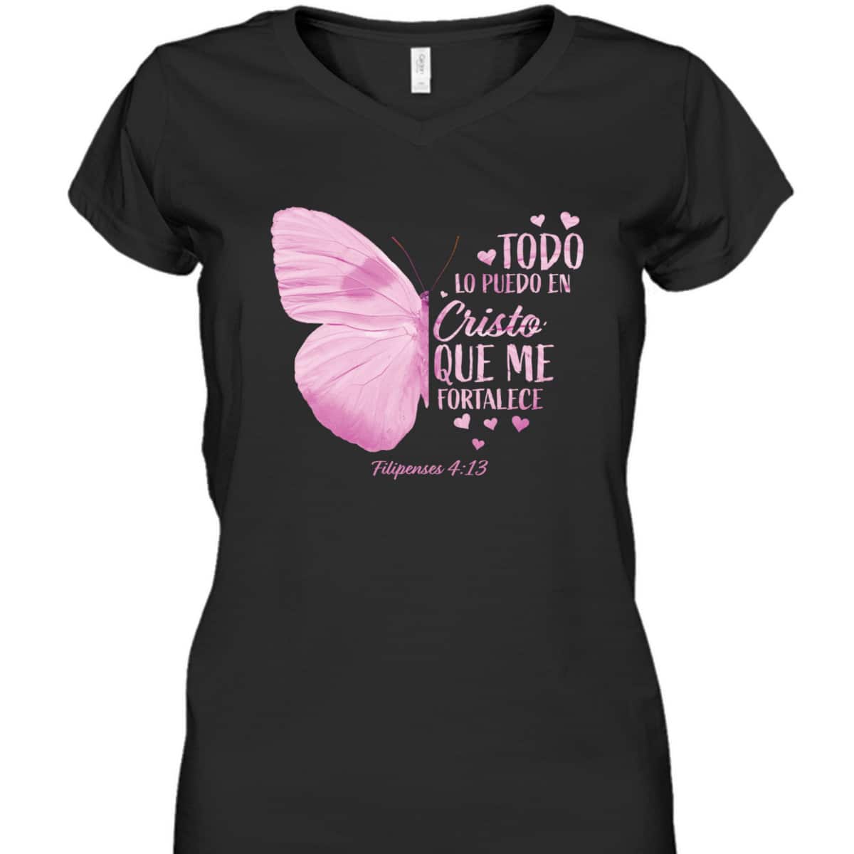 Christian Spanish Bible Verse Religious T-Shirt Filipenses 4:13 Christian Spanish Bible Verse Religious T-Shirt Filipenses 4:13