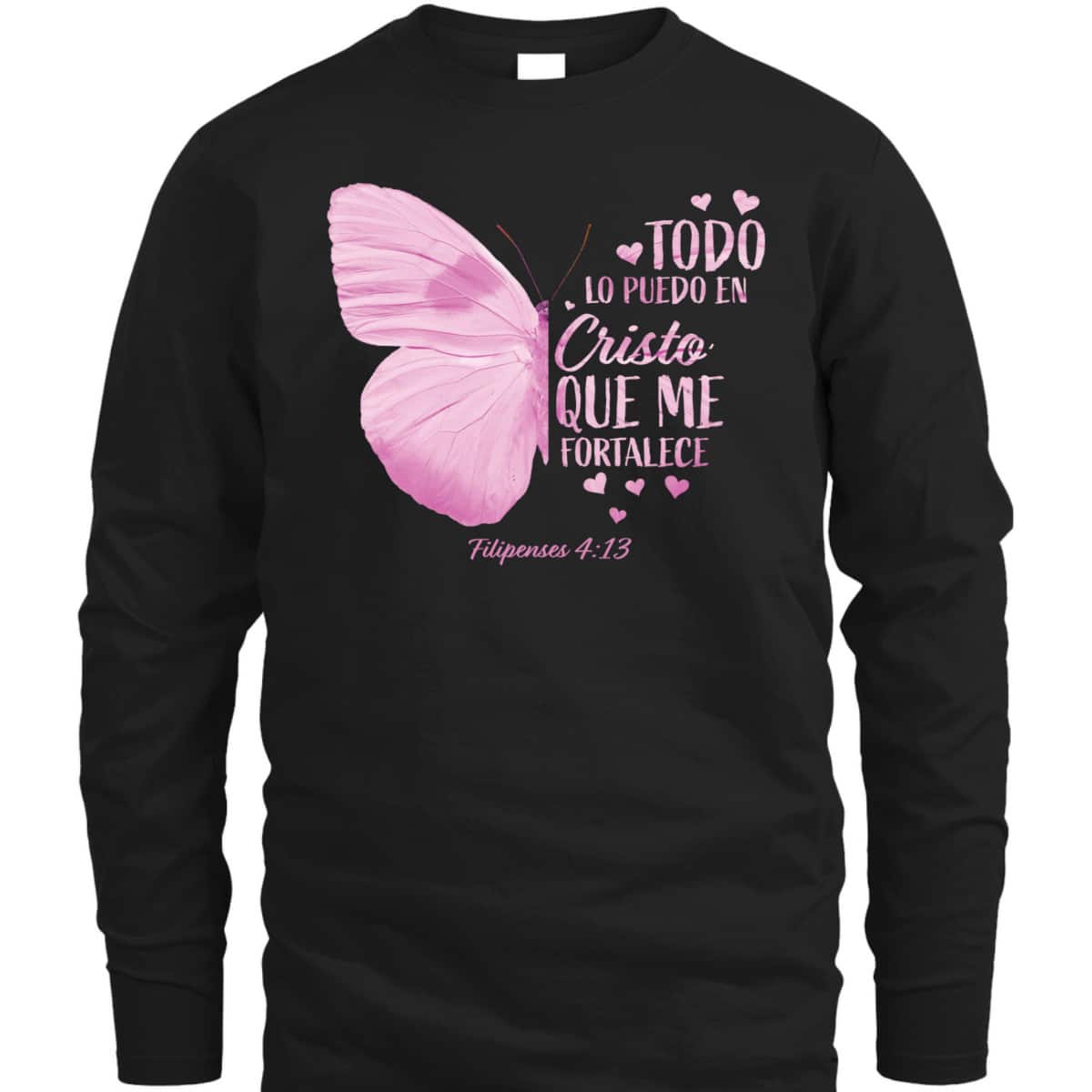 Christian Spanish Bible Verse Religious T-Shirt Filipenses 4:13