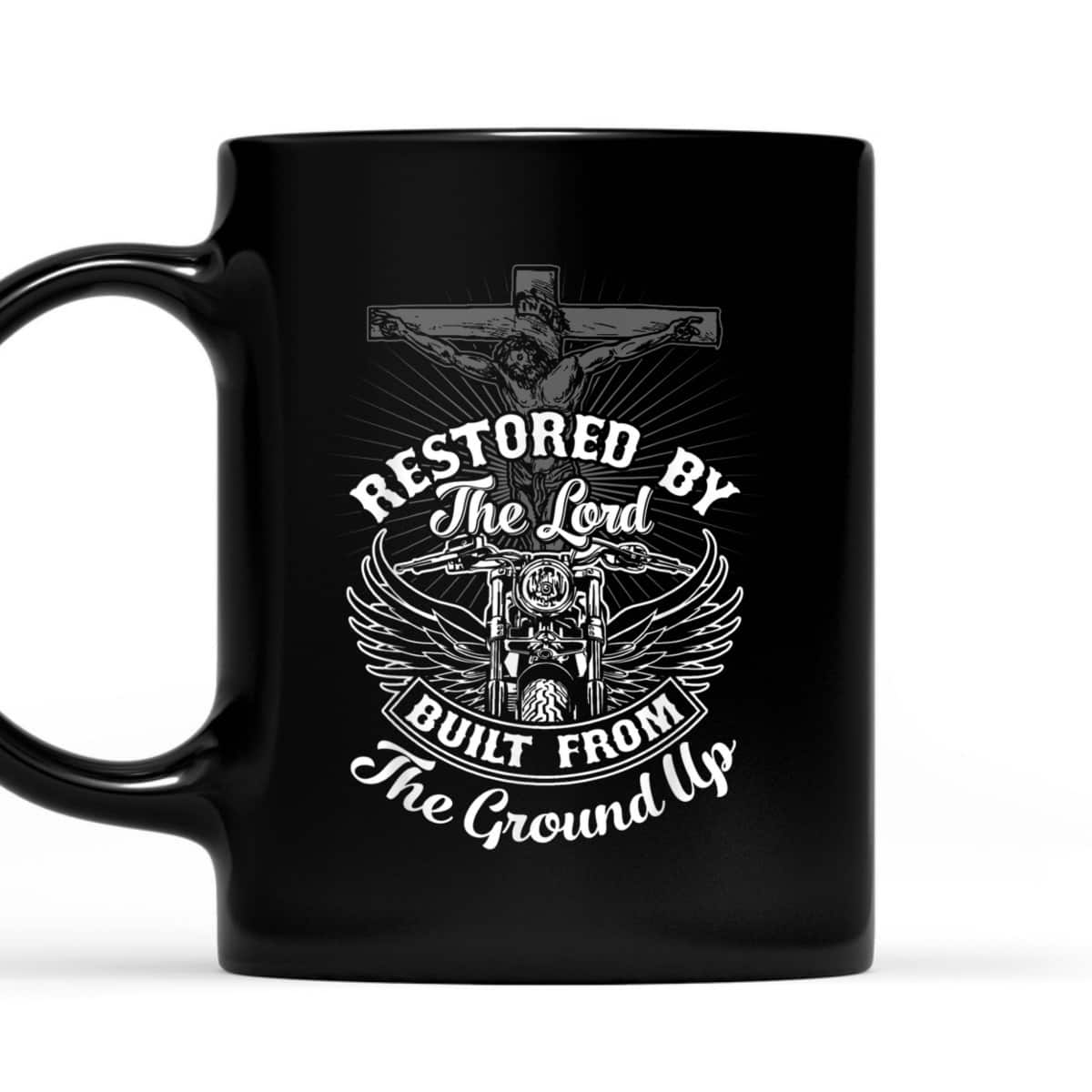 Christian Biker Motorcycle Jesus Restored By The Lord T-Shirt