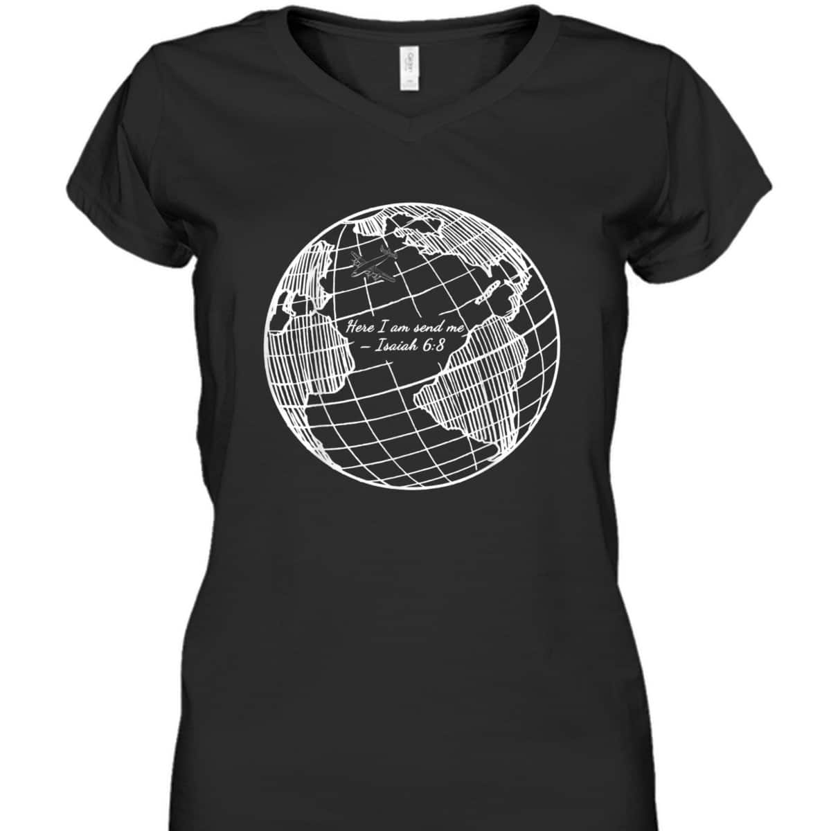 Here I Am Send Me Isaiah 6:8 Christian Missionary Religious Bible Verse T-Shirt Gift Here I Am Send Me Isaiah 6:8 Christian Missionary Religious Bible Verse T-Shirt Gift