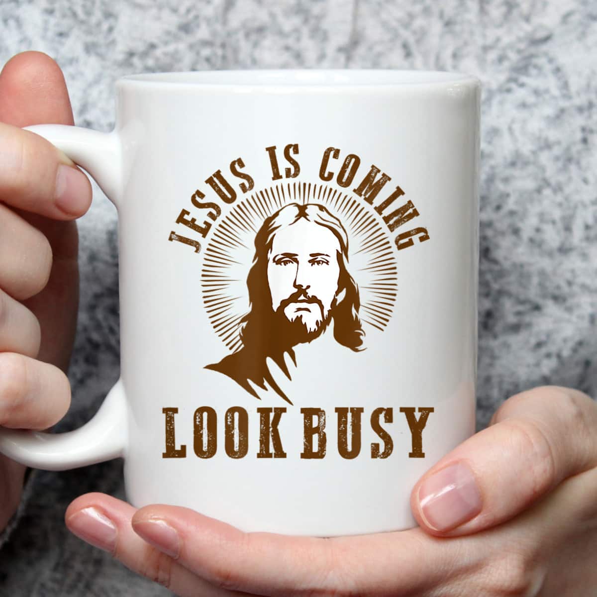 Jesus Is Coming Look Busy Funny Christian Religious T-Shirt Jesus Is Coming Look Busy Funny Christian Religious T-Shirt