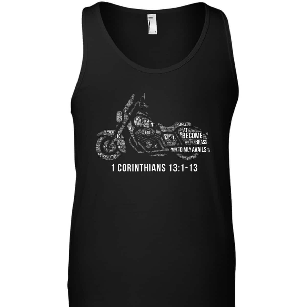 Bible Verse T-Shirt 1 Corinthians 13 Christian Biker Motorcycle Religious Gift Bible Verse T-Shirt 1 Corinthians 13 Christian Biker Motorcycle Religious Gift