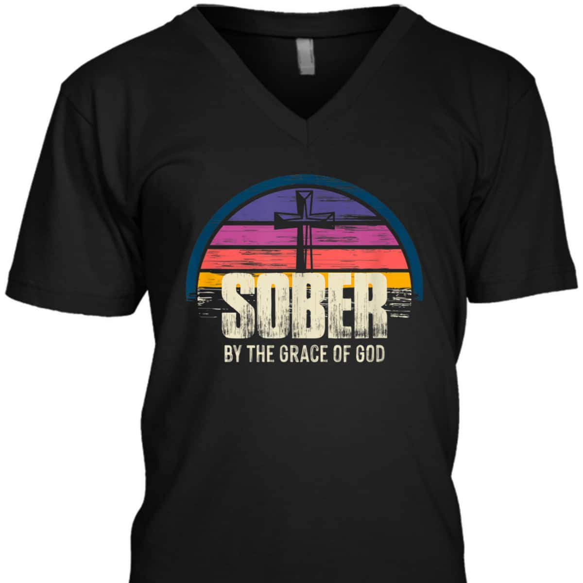 Sober By The Grace Of God T-Shirt Christian Religious Gift
