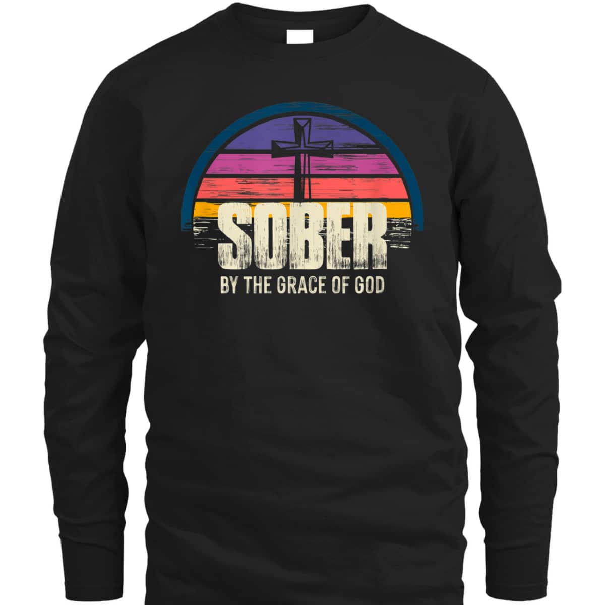 Sober By The Grace Of God T-Shirt Christian Religious Gift Sober By The Grace Of God T-Shirt Christian Religious Gift