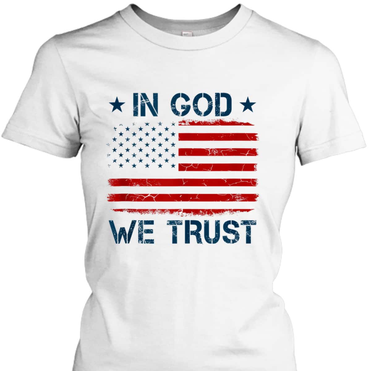 Vintage US American Flag In God We Trust T-Shirt Vintage US American Flag In God We Trust T-Shirt
