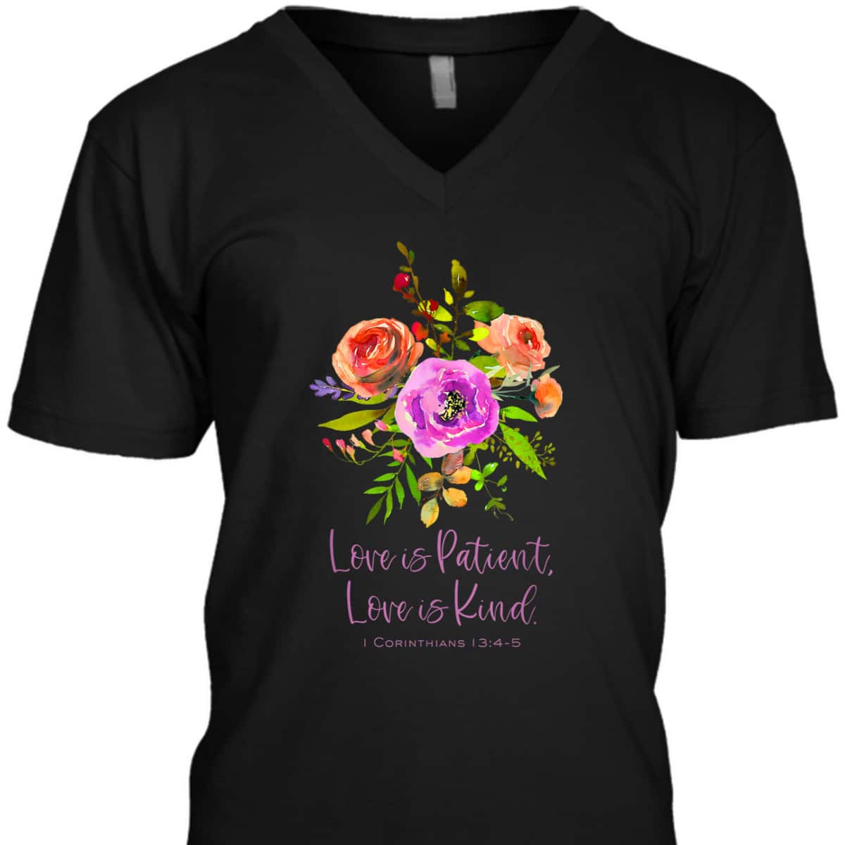 Love Is Patient And Kind 1 Corinthians Christian Bible Verse T-Shirt