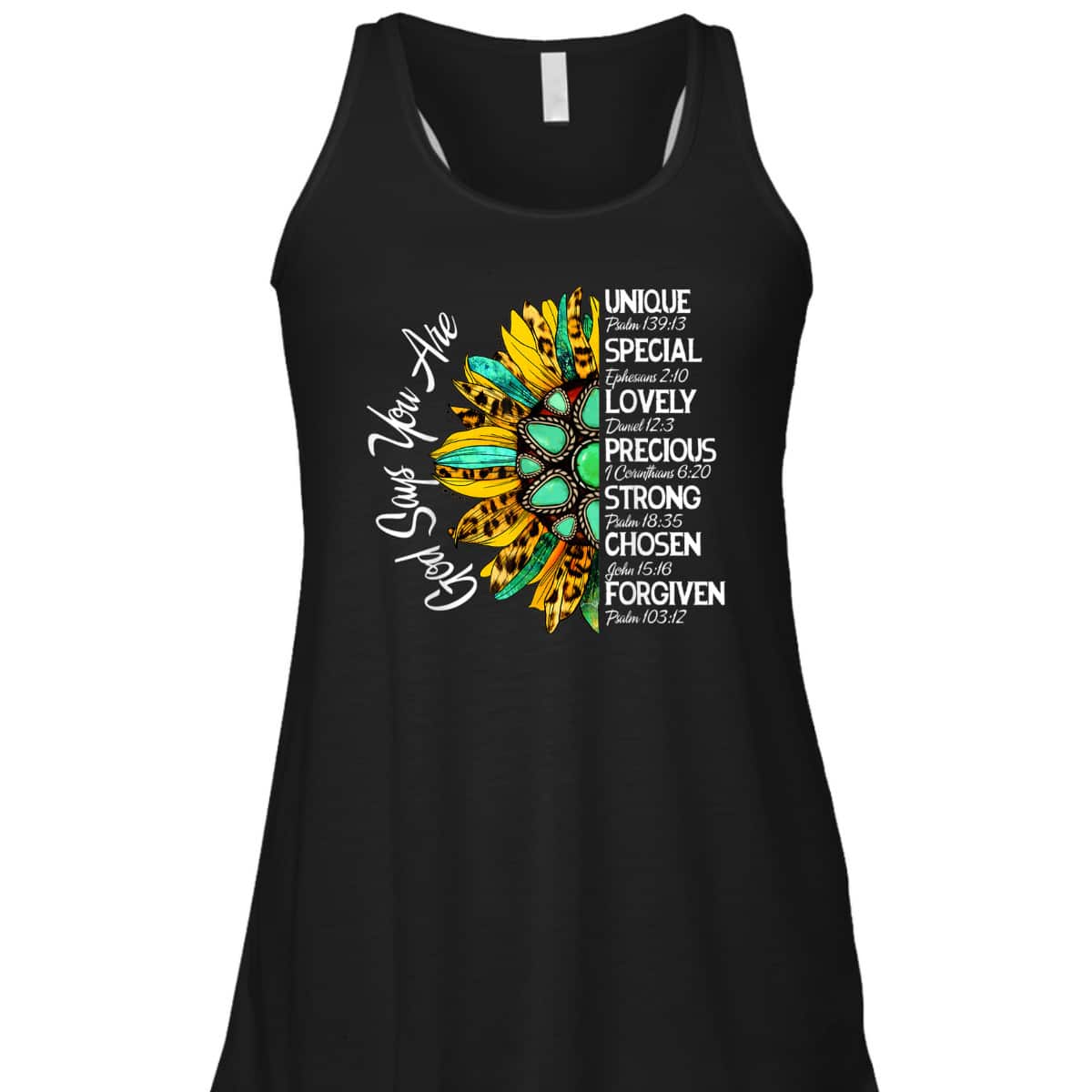 God Says You Are Sunflower Christian Bible Verses Religious T-Shirt God Says You Are Sunflower Christian Bible Verses Religious T-Shirt
