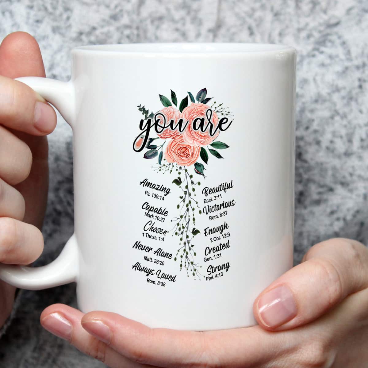 Floral You Are Christian Bible Verse Religious T-Shirt Gift