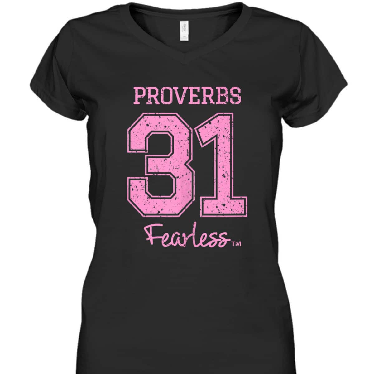 Proverbs 31 Fearless T-Shirt Bible Verse Encouraging Christian Religious Gift
