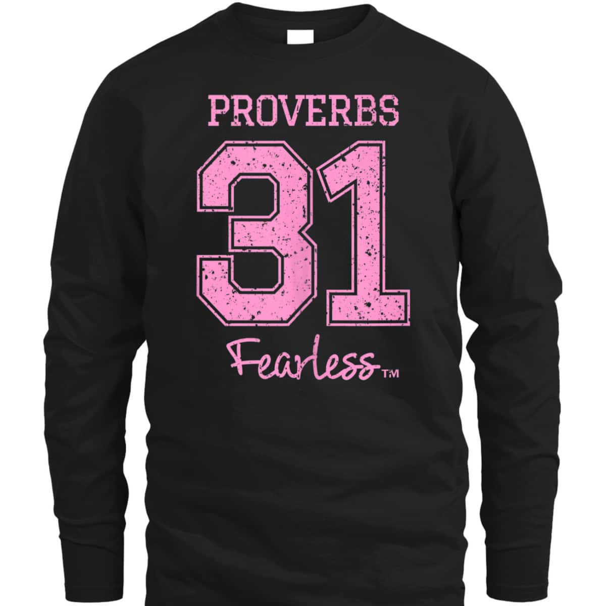 Proverbs 31 Fearless T-Shirt Bible Verse Encouraging Christian Religious Gift