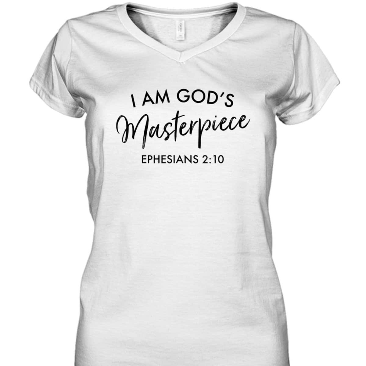 I Am God's Masterpiece T-Shirt Ephesians 2:10 Encouraging Bible Verse Christian Gift